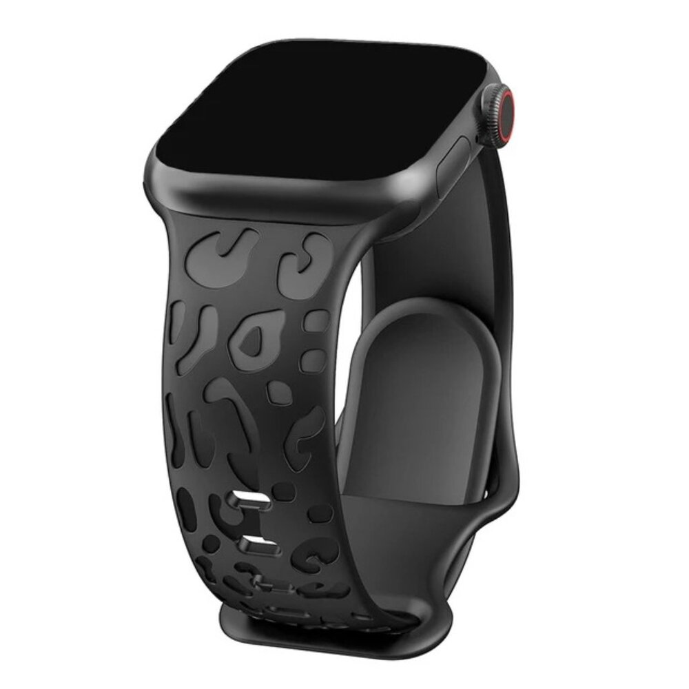 NEW [BAND] Cute Paw Sport Silicone For Apple Watch BLACK